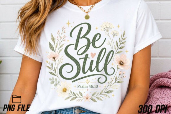 Be Still Psalm 46:10 Preppy PNG: Your Versatile Design Asset