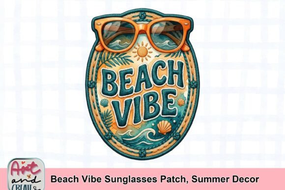 Beach Vibe Sunglasses Patch: Instant Summer Decor