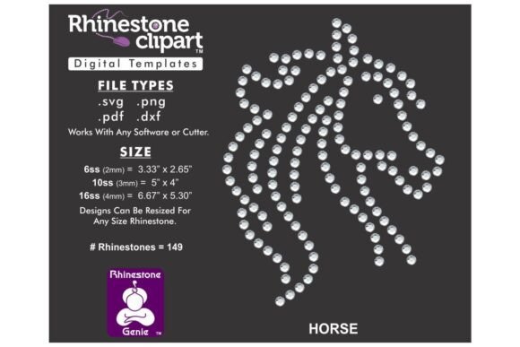 Crafting Sparkle: The Rhinestone Template Design HORSE