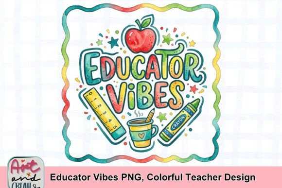 Educator Vibes PNG: A Playful Graphic for Teacher Brands