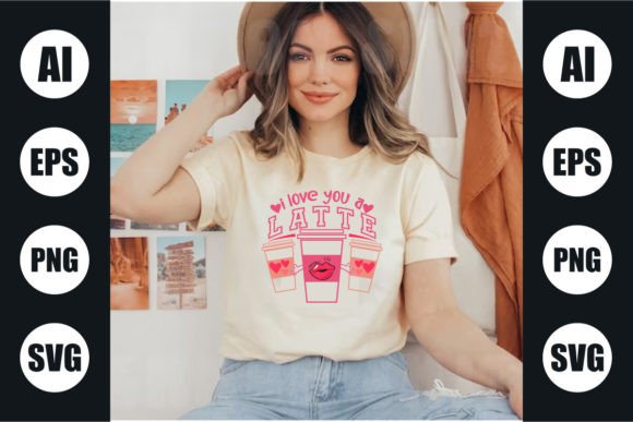 I LOVE YOU LATTE XOXO: A T-Shirt Design That Brews Affection