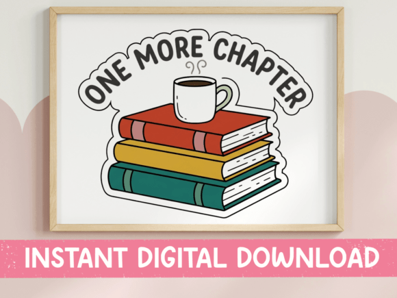 One More Chapter Books Coffee Sticker: For Late-Night Readers