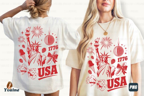 Retro 4th of July Doodle PNG: Vintage Festive Design
