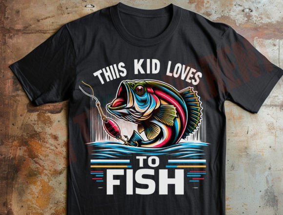 This Kid Loves to Fish PNG: A Playful Design Asset for Creators