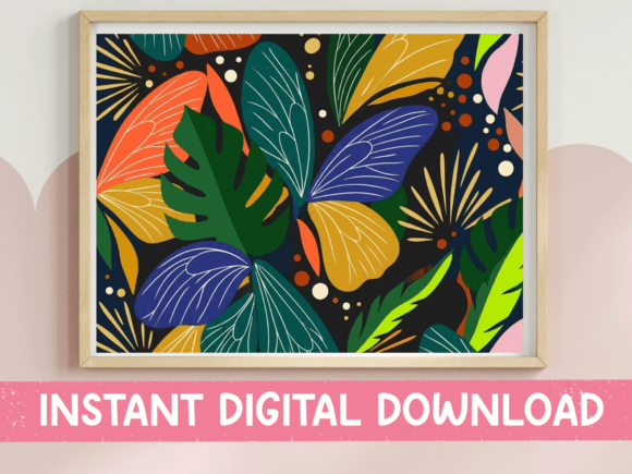 Unleashing Maximalist Energy: The Bold Tropical Butterfly Jungle Pattern