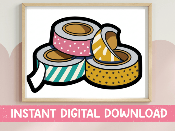 Washi Tape Roll Clipart Design for Crafty Branding